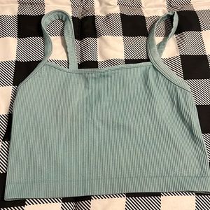 teal cropped tank/bra